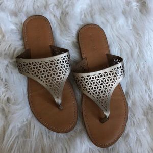 Target Merona metallic sandals flip flops size 7